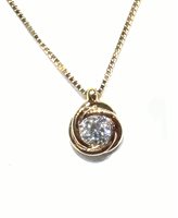 Halskette Dame in Gelbgold Cubic Zirconia P.L. ZIRC NODINO PI N/Z 2.20 G
